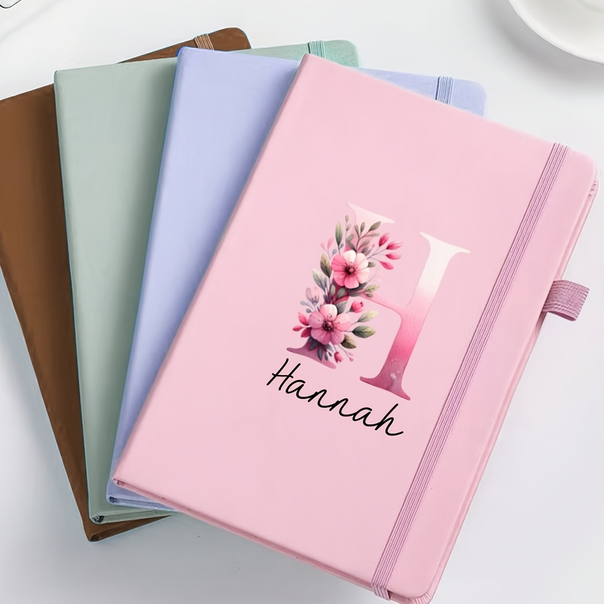 Leather Work Notebook - دفتر ملاحظات جلدي مخصص بالاسم، تصميم
