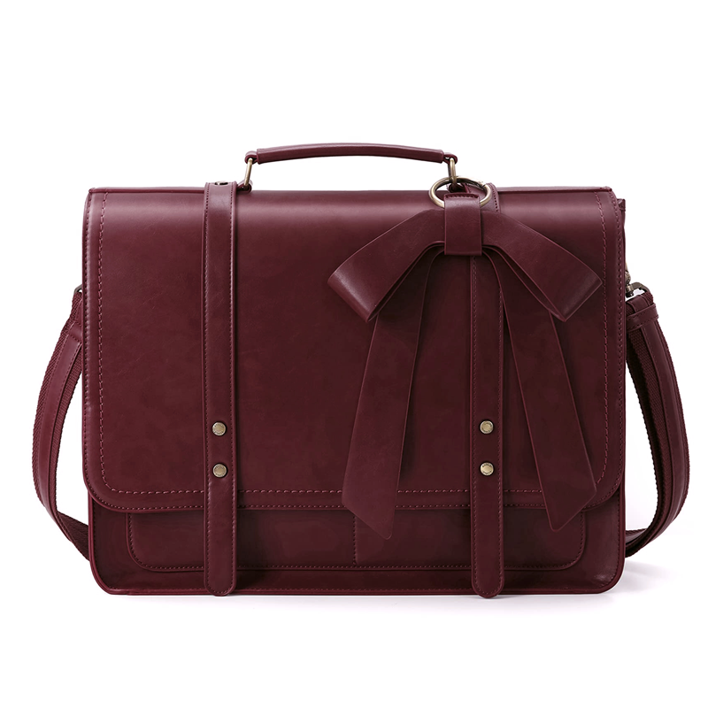 Leather Work Laptop Bag - حقيبة كتف جلدية للنساء ، حقيبة