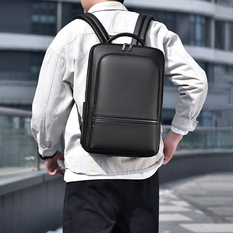 Leather Work Laptop Bag - بو الجلود على ظهره للرجال ،