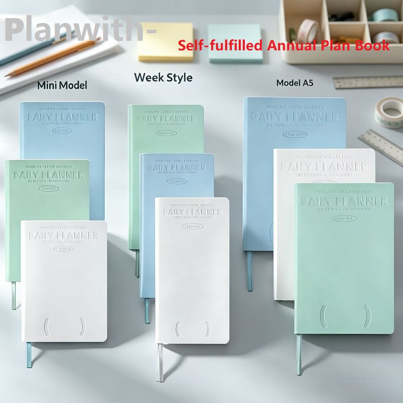 Leather Work Notebook - دفتر تخطيط سنوي ذاتي الترقيم من