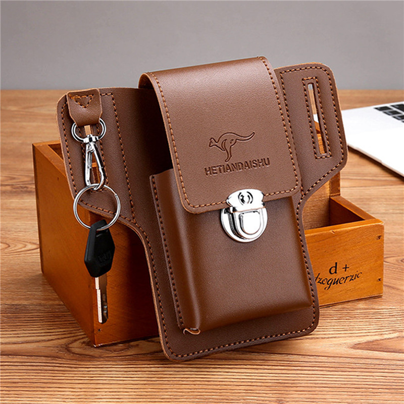 Leatherwork Fasteners - حقيبة بحزام الهاتف للرجال حقائب الهاتف