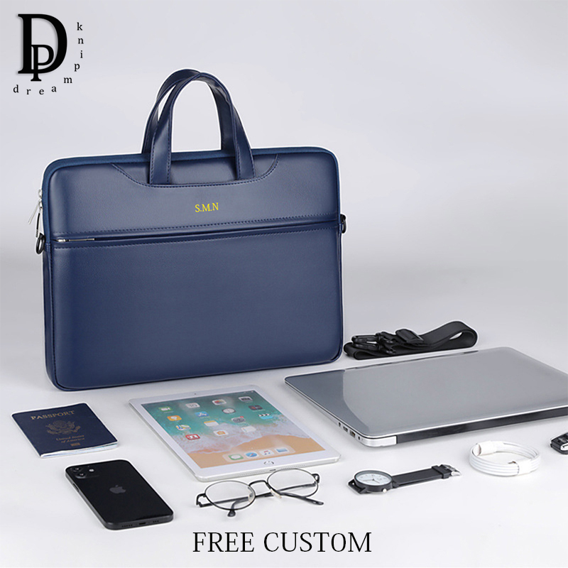 Leather Work Laptop Bag - حقيبة أعمال من الجلد الصناعي للرجال