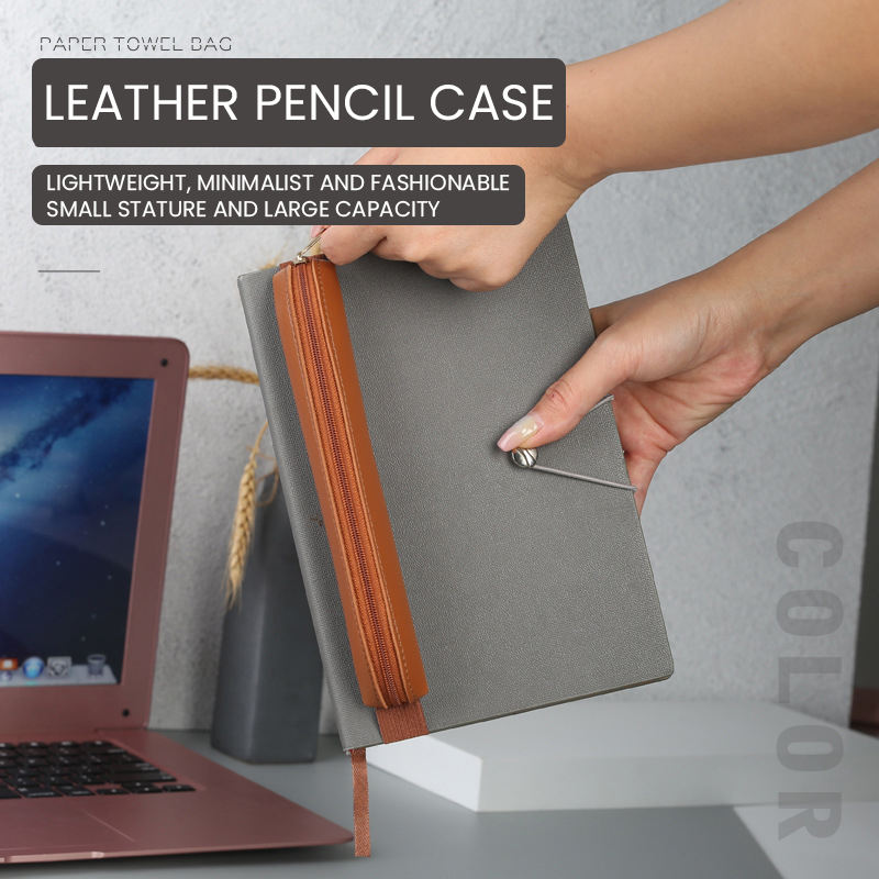 بو الجلود حامل القلم مع الأكما - مراجعة Leather Work Notebook وسعره