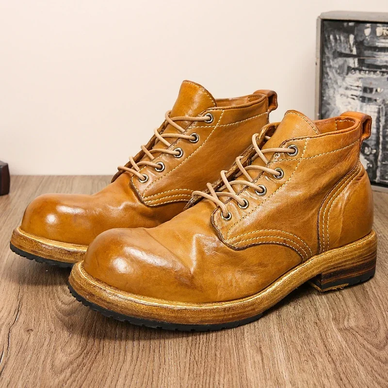 Goodyear-Boots أحذية جلدية للر - مراجعة Leather Work Dress وسعره