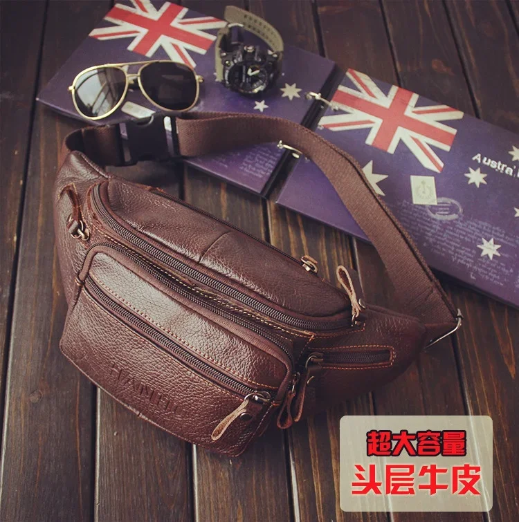 جلد البقر الأصلي الخصر حقيبة ا - مراجعة Leatherwork Fasteners وسعره