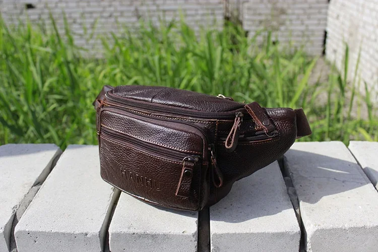 جلد البقر الأصلي الخصر حقيبة ا - مراجعة Leatherwork Fasteners وسعره