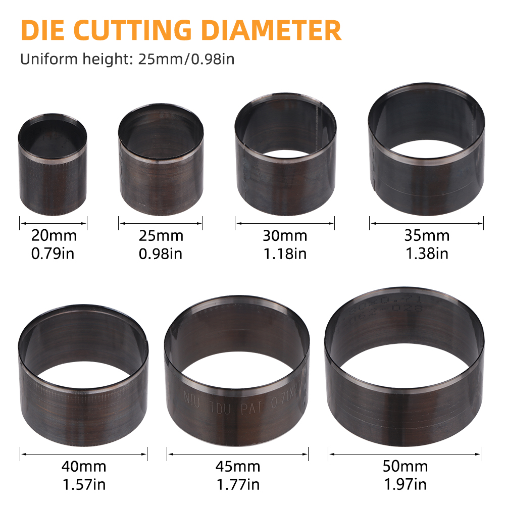 مجموعة من 7 قطع من أدوات ثقب ا - مراجعة Leatherwork Rings وسعره