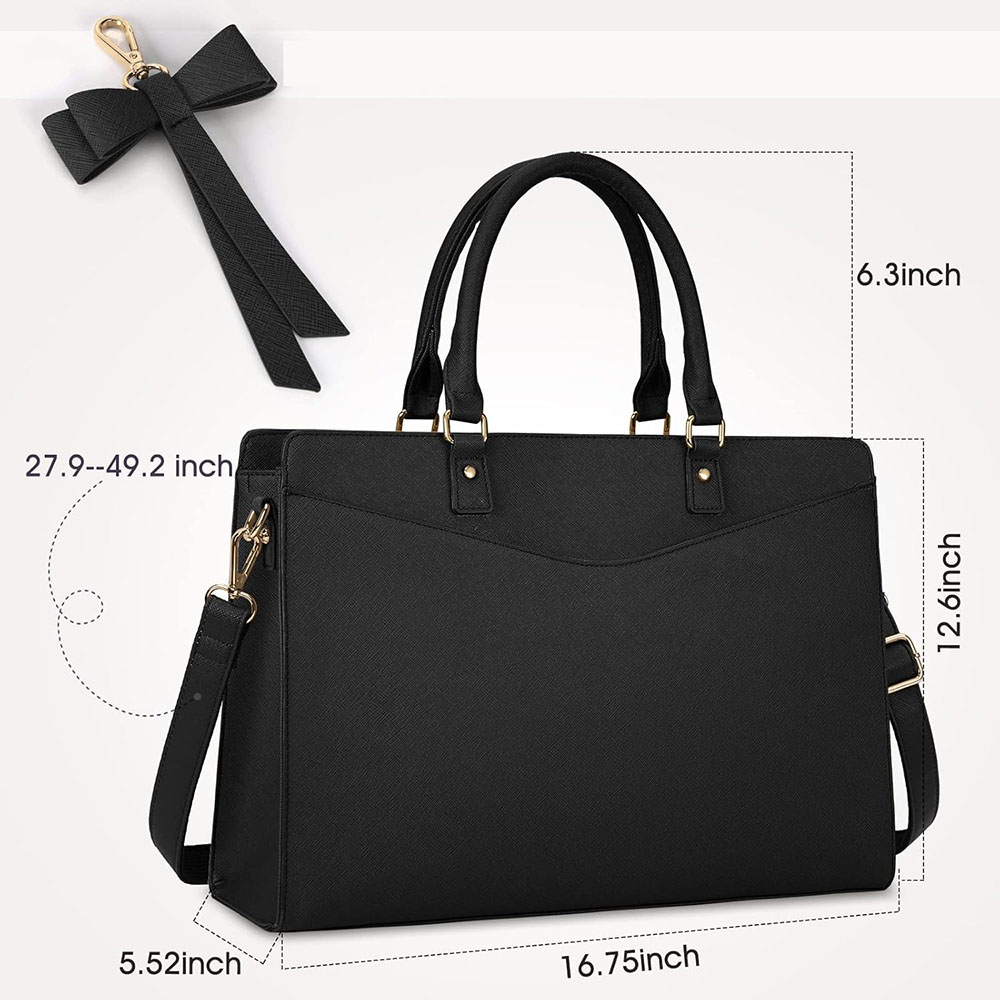 حقيبة لابتوب نسائية 15.6 بوصة  - مراجعة Leather Work Laptop Bag وسعره