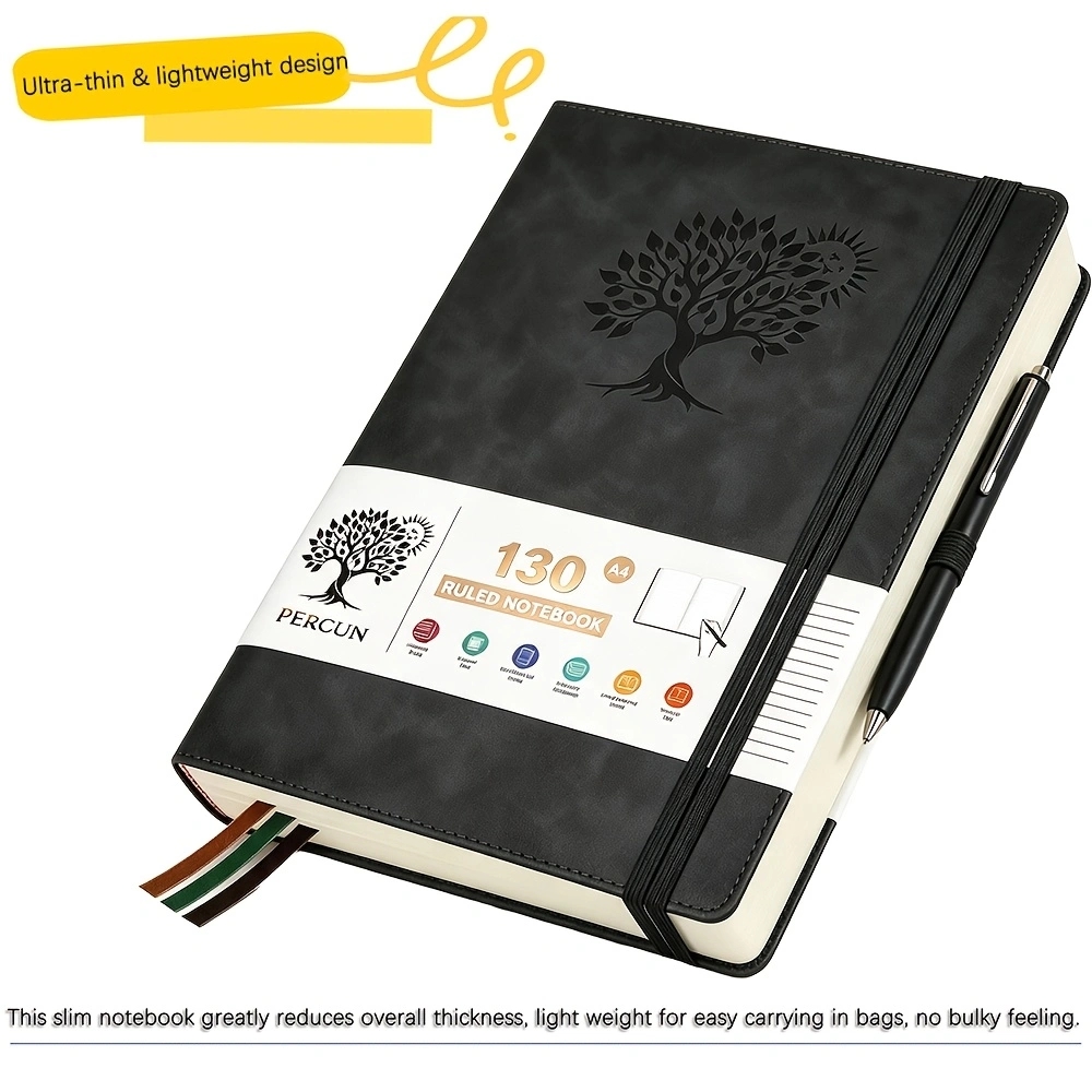 دفتر يوميات بغلاف صلب مُسطّر ب - مراجعة Leather Work Notebook وسعره