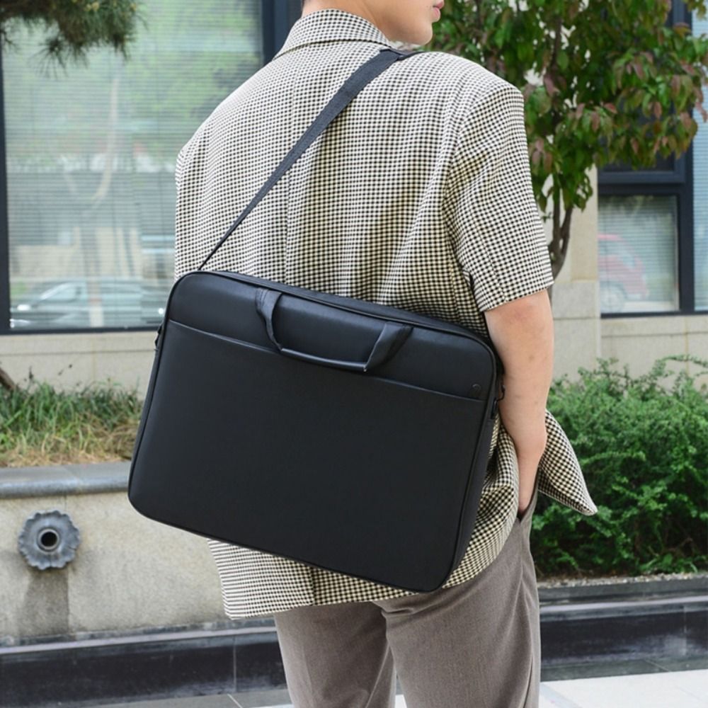 15.6 17 بوصة حقيبة كمبيوتر محم - مراجعة Leather Work Laptop Bag وسعره