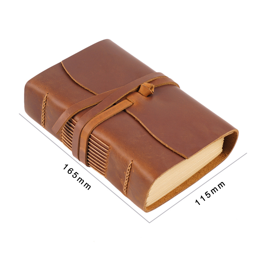 دفتر الجلود اليدوية براون مجلة - مراجعة Leather Work Notebook وسعره